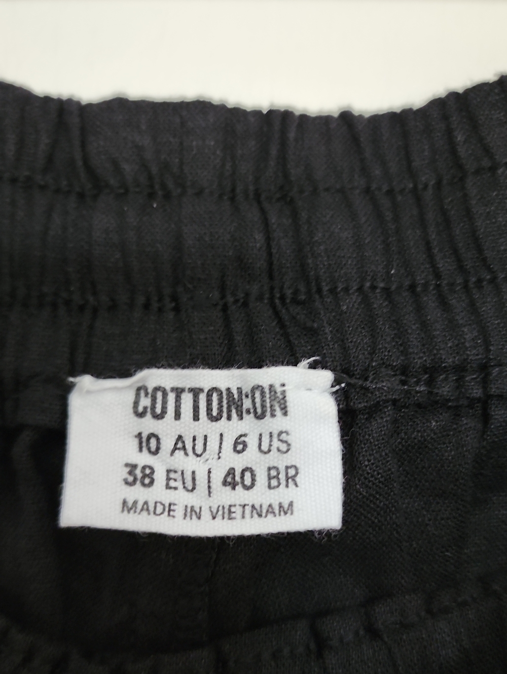 Cotton On Black Wide-Leg Drawstring Pants - Picture 2 of 3
